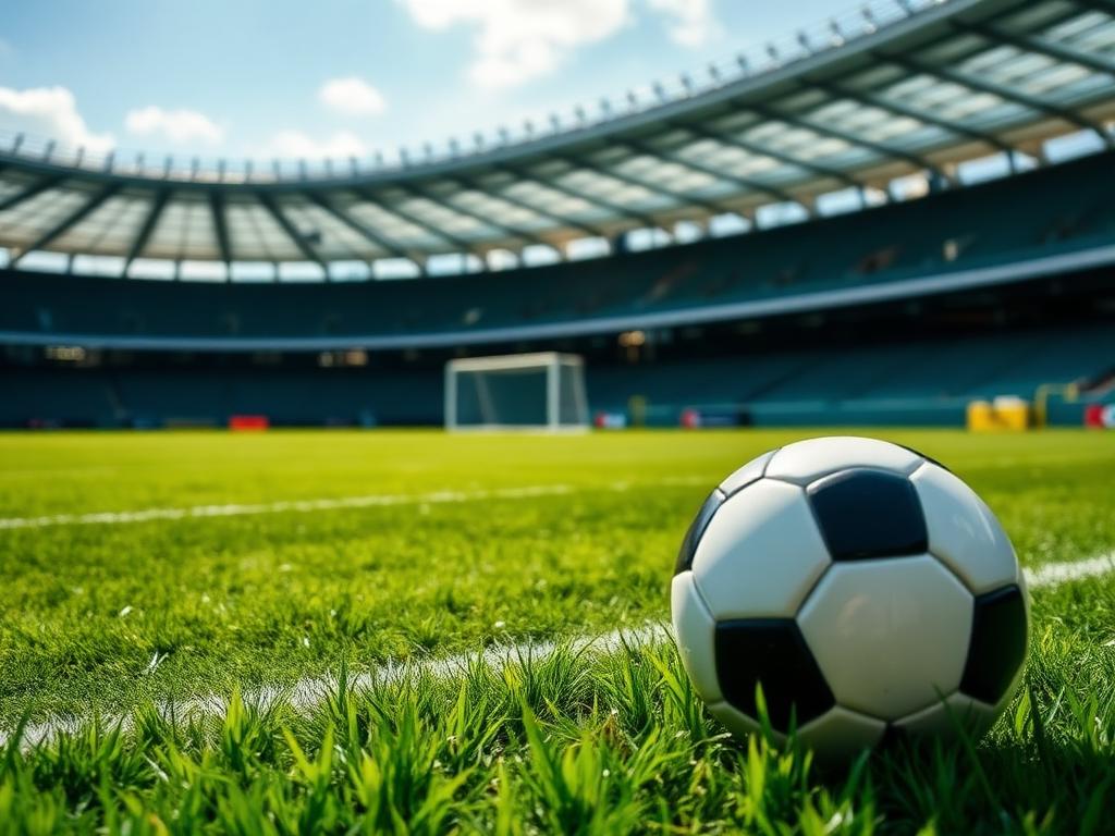 Bola de futebol em campo